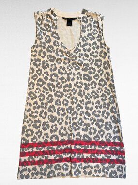 Marc by Marc Jacobs Size Small Mini Dress Pima Cotton Cheetah Print